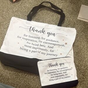 Black and White Tote Bag Set